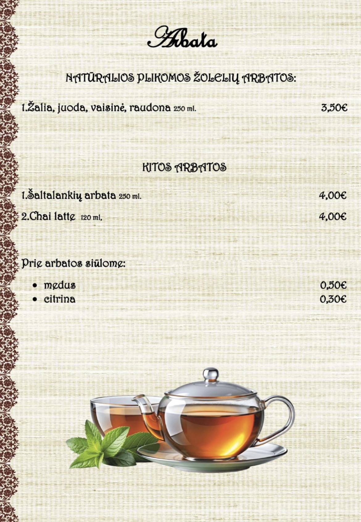 Menu 12